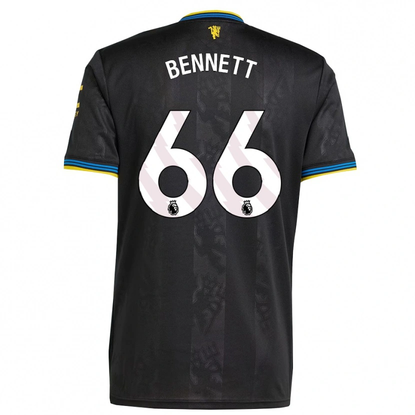 Danxen Uomo Maglia Rhys Bennett #66 Nero Giallo Blu Kit Gara Third 2025/26 Maglietta