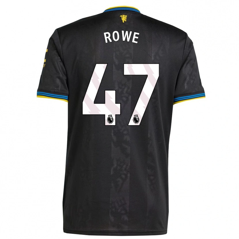 Danxen Uomo Maglia Tommy Rowe #47 Nero Giallo Blu Kit Gara Third 2025/26 Maglietta