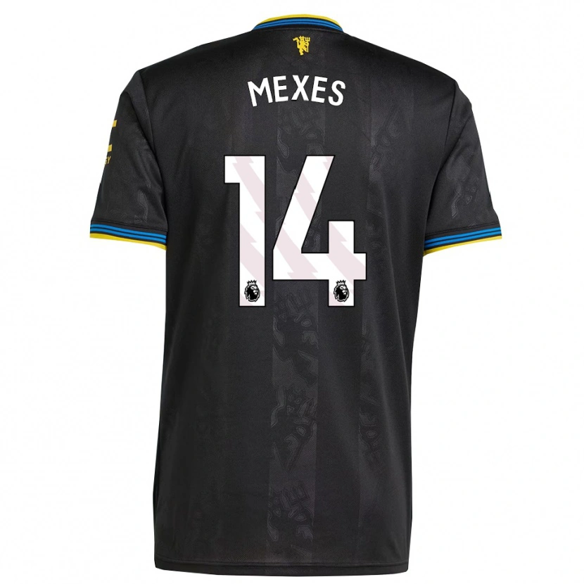 Danxen Uomo Maglia Silva Mexes #14 Nero Giallo Blu Kit Gara Third 2025/26 Maglietta