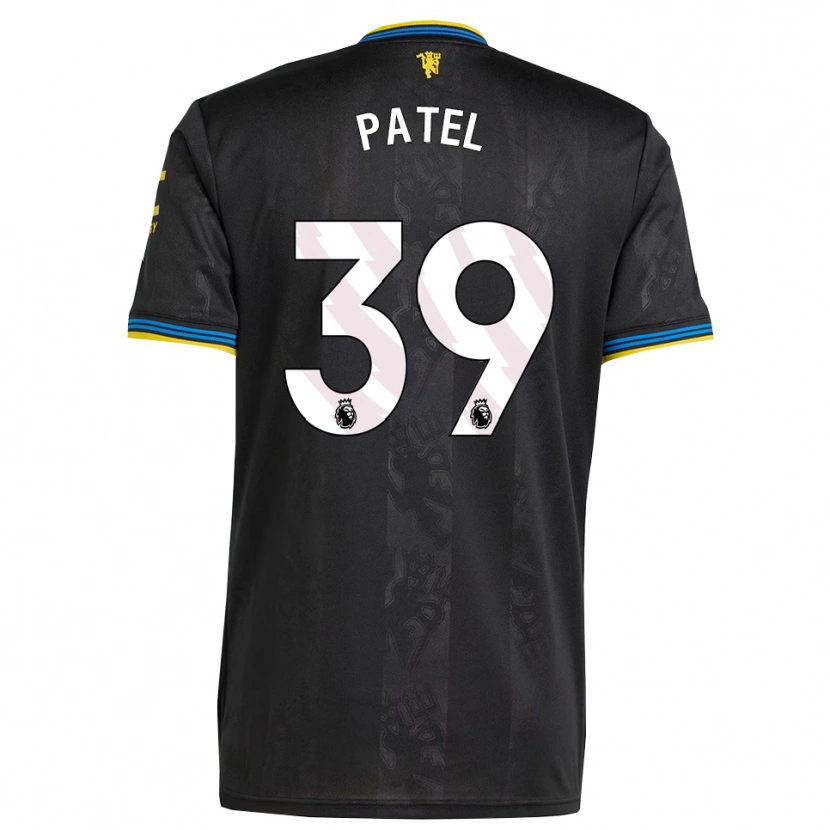 Danxen Uomo Maglia Safia Middleton-Patel #39 Nero Giallo Blu Kit Gara Third 2025/26 Maglietta