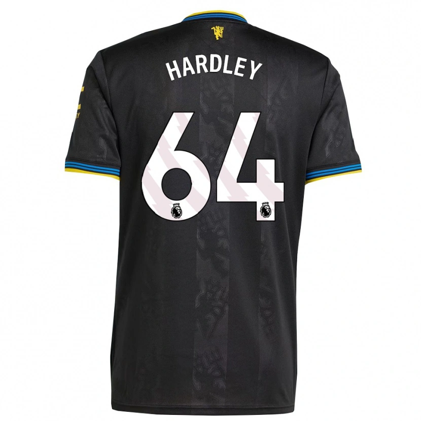Danxen Uomo Maglia Bjorn Hardley #64 Nero Giallo Blu Kit Gara Third 2025/26 Maglietta