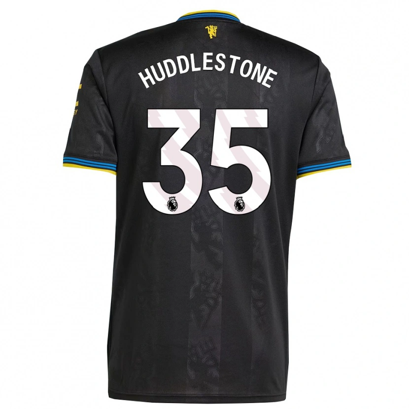 Danxen Uomo Maglia Tom Huddlestone #35 Nero Giallo Blu Kit Gara Third 2025/26 Maglietta