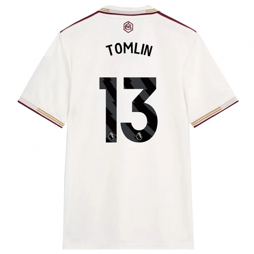 Danxen Uomo Maglia Jack Tomlin #13 Bianco Sporco Borgogna Kit Gara Third 2025/26 Maglietta