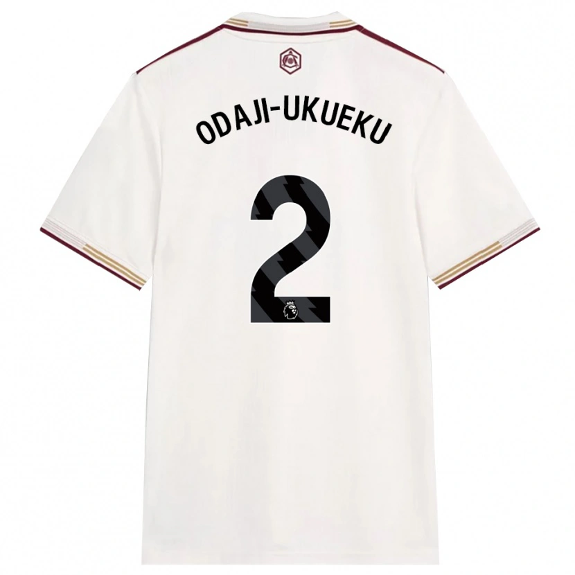 Danxen Uomo Maglia Theo Odaji-Ukueku #2 Bianco Sporco Borgogna Kit Gara Third 2025/26 Maglietta