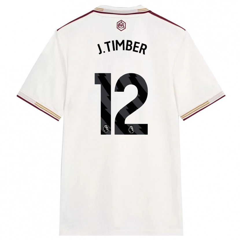 Danxen Uomo Maglia Jurrien Timber #12 Bianco Sporco Borgogna Kit Gara Third 2025/26 Maglietta