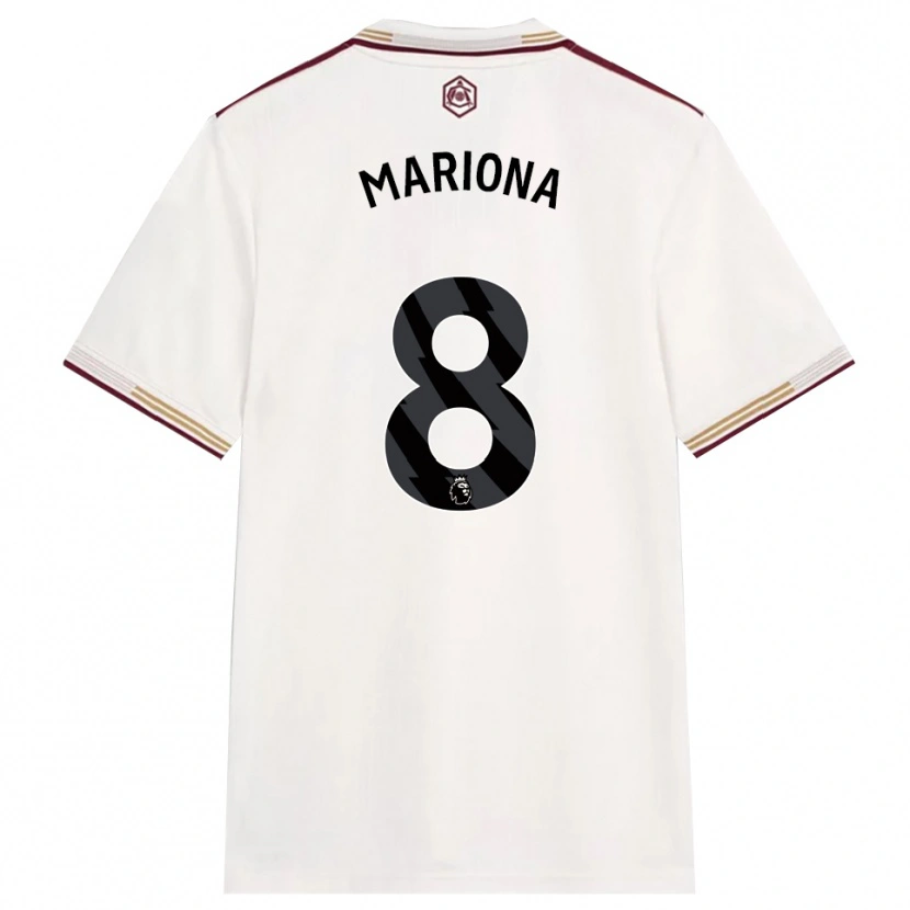 Danxen Uomo Maglia Mariona Caldentey #8 Bianco Sporco Borgogna Kit Gara Third 2025/26 Maglietta