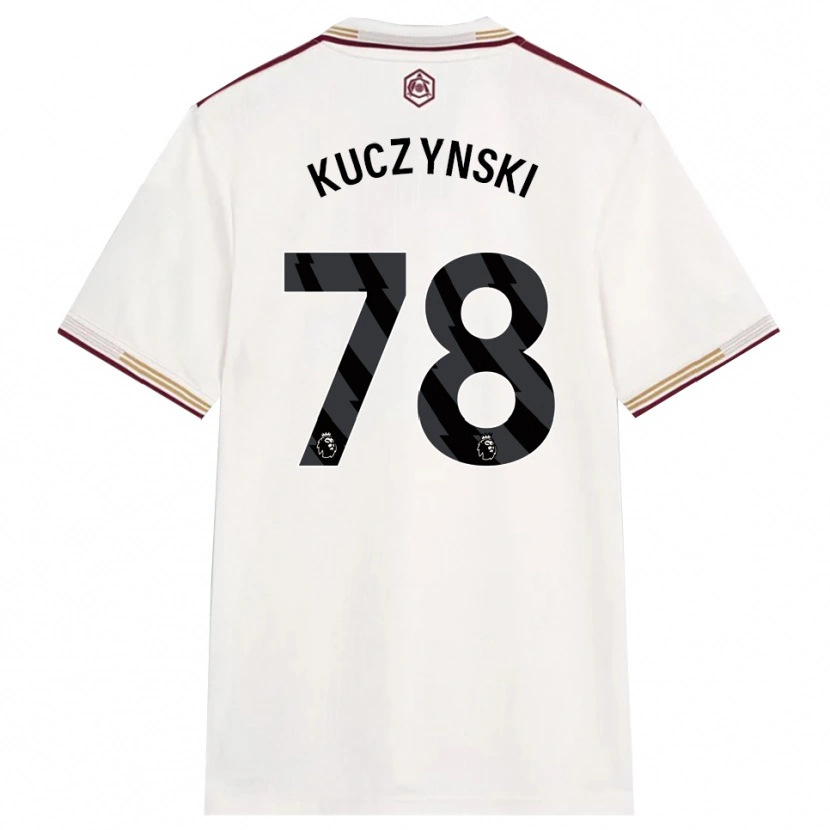 Danxen Uomo Maglia Max Kuczynski #78 Bianco Sporco Borgogna Kit Gara Third 2025/26 Maglietta
