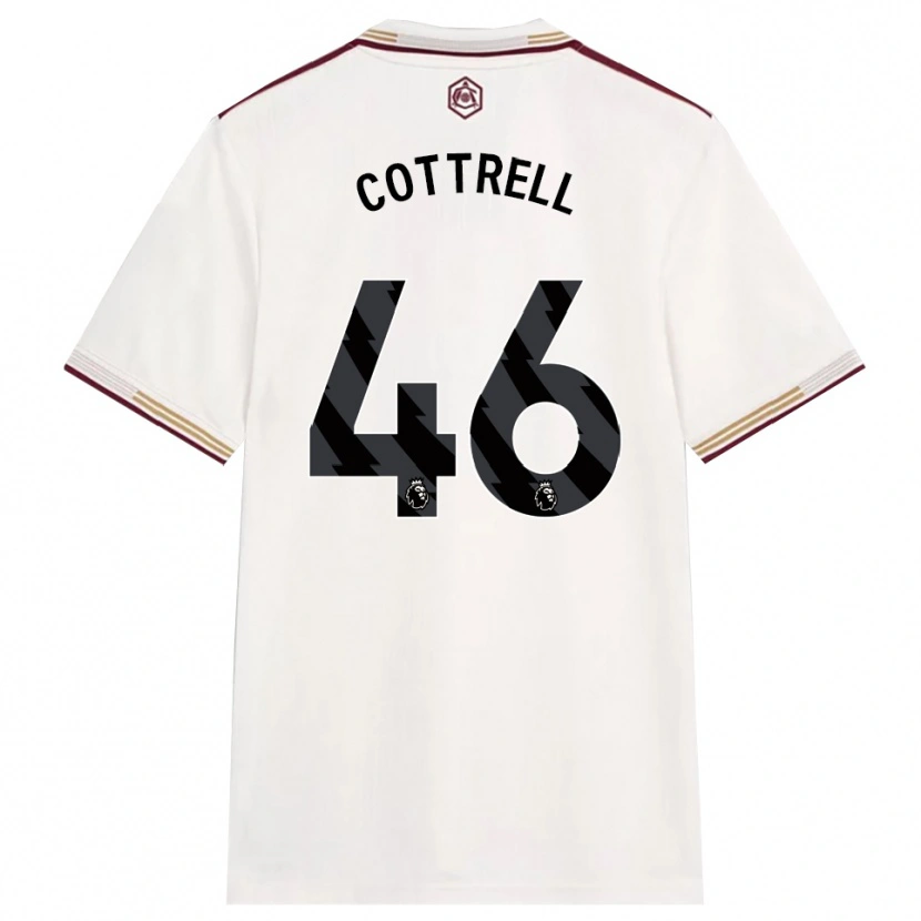 Danxen Uomo Maglia Ben Cottrell #46 Bianco Sporco Borgogna Kit Gara Third 2025/26 Maglietta