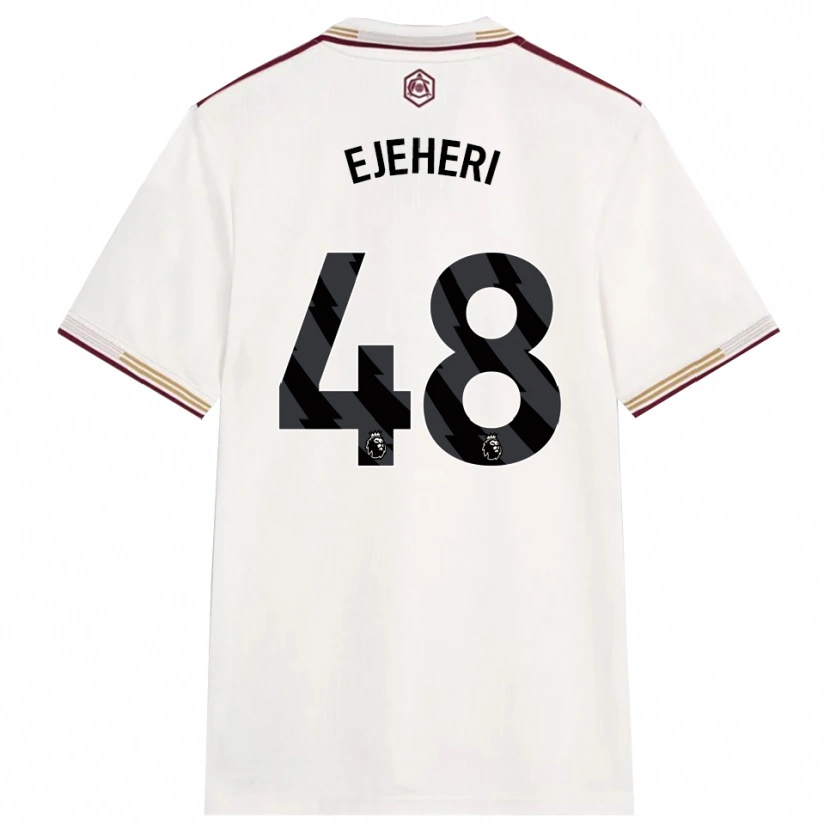 Danxen Uomo Maglia Ovie Ejeheri #48 Bianco Sporco Borgogna Kit Gara Third 2025/26 Maglietta