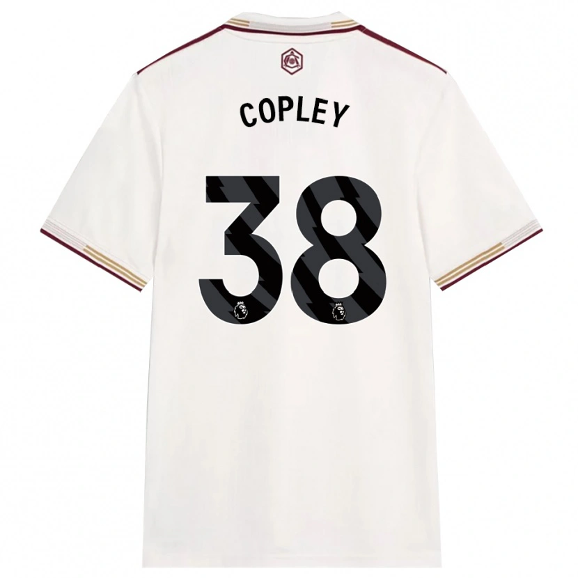Danxen Uomo Maglia Louie Copley #38 Bianco Sporco Borgogna Kit Gara Third 2025/26 Maglietta