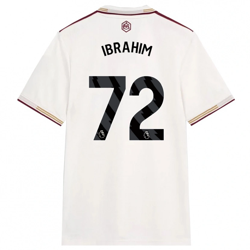 Danxen Uomo Maglia Ife Ibrahim #72 Bianco Sporco Borgogna Kit Gara Third 2025/26 Maglietta