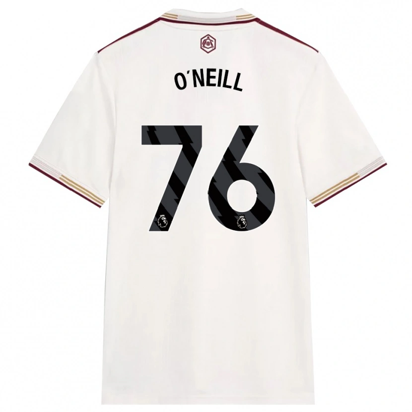 Danxen Uomo Maglia Ceadach O'neill #76 Bianco Sporco Borgogna Kit Gara Third 2025/26 Maglietta