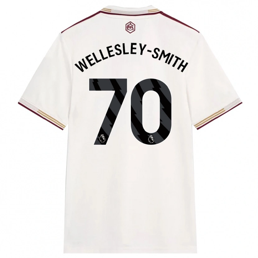 Danxen Uomo Maglia Cecily Wellesley-Smith #70 Bianco Sporco Borgogna Kit Gara Third 2025/26 Maglietta
