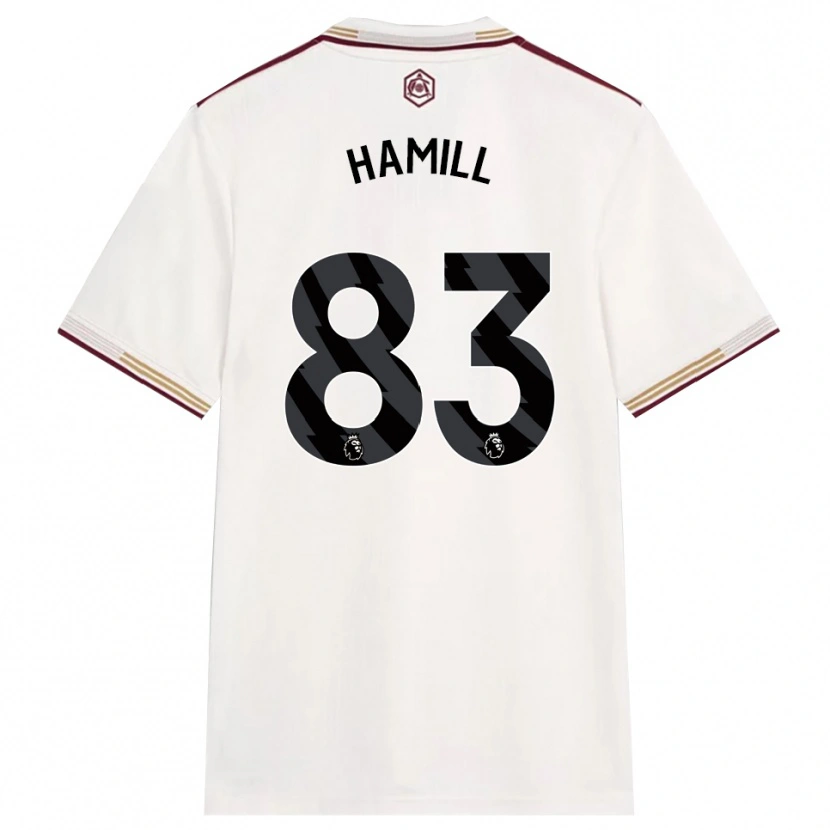 Danxen Uomo Maglia Callan Hamill #83 Bianco Sporco Borgogna Kit Gara Third 2025/26 Maglietta