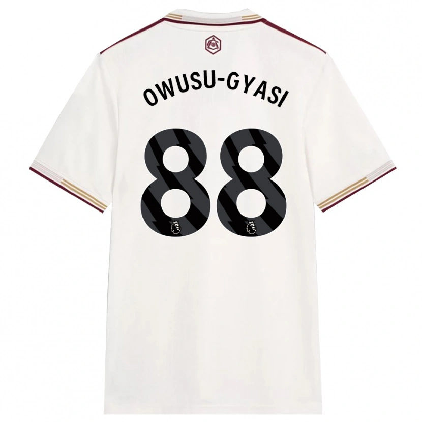 Danxen Uomo Maglia Abraham Owusu-Gyasi #88 Bianco Sporco Borgogna Kit Gara Third 2025/26 Maglietta