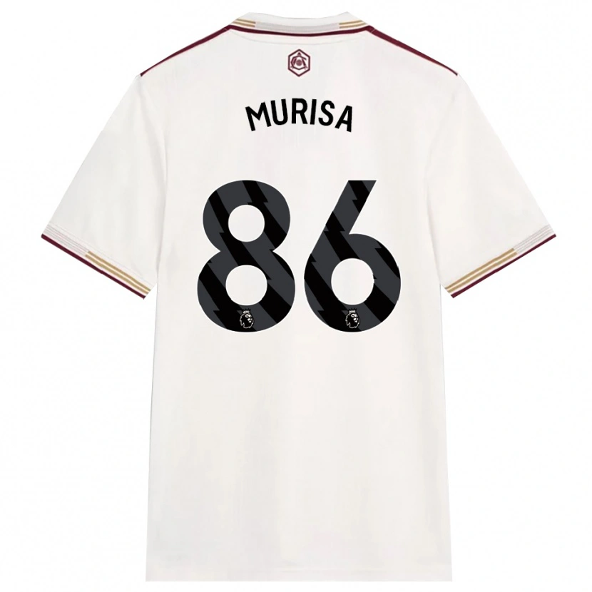 Danxen Uomo Maglia Teshaun Murisa #86 Bianco Sporco Borgogna Kit Gara Third 2025/26 Maglietta