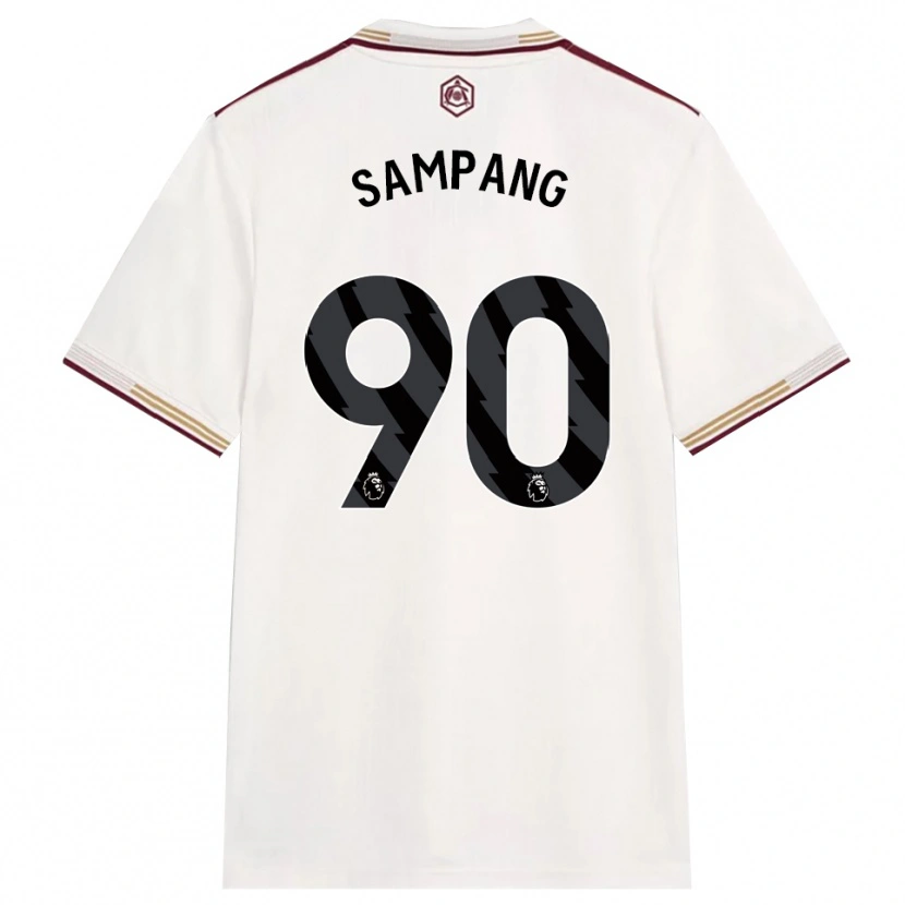 Danxen Uomo Maglia Saurap Sampang #90 Bianco Sporco Borgogna Kit Gara Third 2025/26 Maglietta