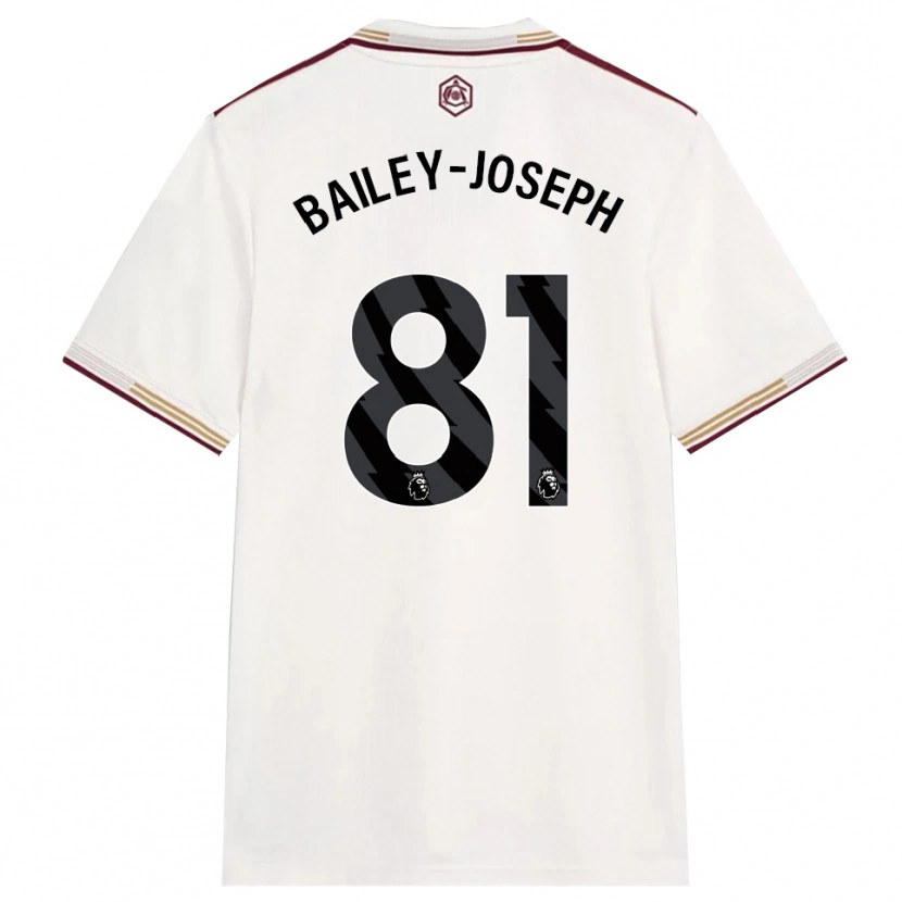 Danxen Uomo Maglia Brando Bailey-Joseph #81 Bianco Sporco Borgogna Kit Gara Third 2025/26 Maglietta