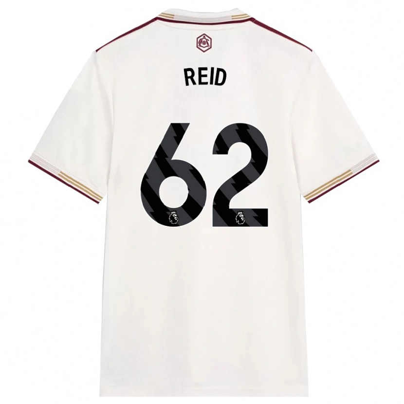 Danxen Uomo Maglia Katie Reid #62 Bianco Sporco Borgogna Kit Gara Third 2025/26 Maglietta