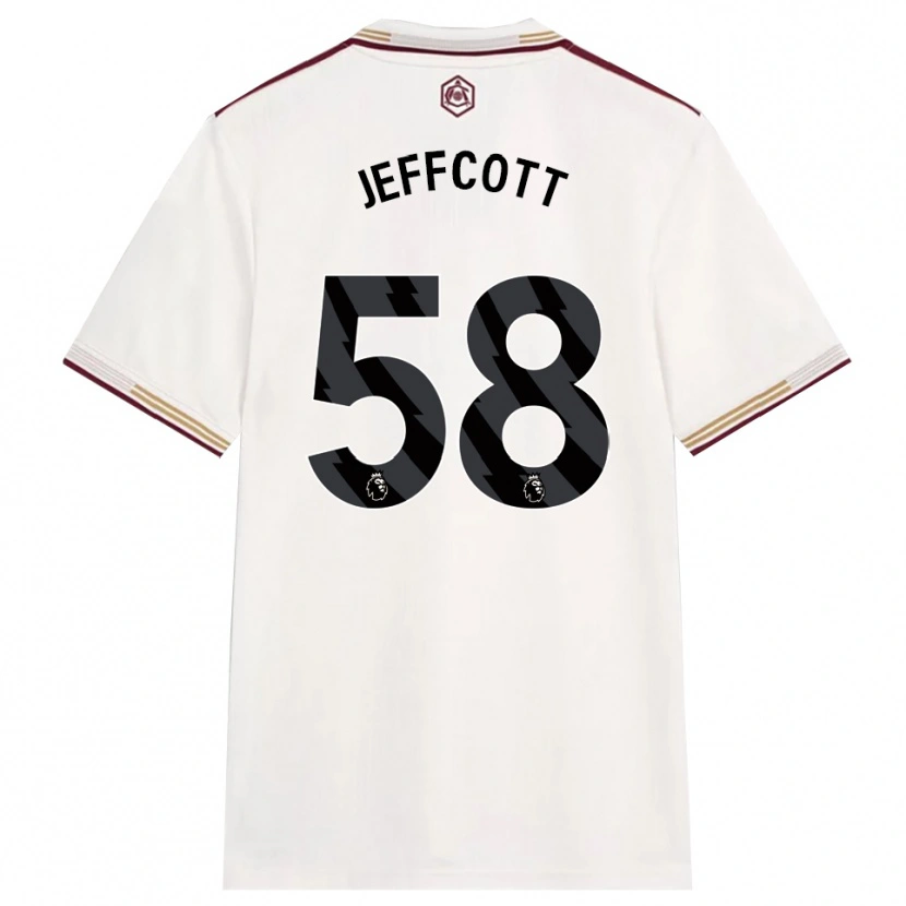 Danxen Uomo Maglia Henry Jeffcott #58 Bianco Sporco Borgogna Kit Gara Third 2025/26 Maglietta
