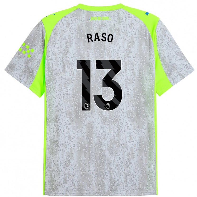 Danxen Uomo Maglia Hayley Raso #13 Grigio Giallo Kit Gara Third 2025/26 Maglietta
