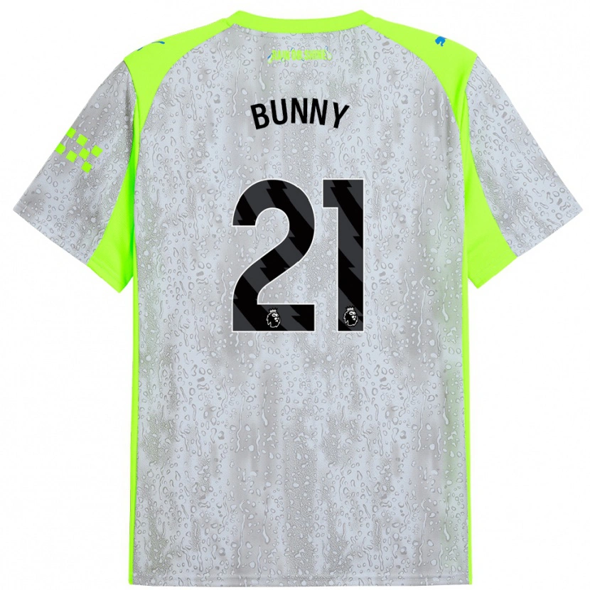 Danxen Uomo Maglia Khadija Shaw #21 Grigio Giallo Kit Gara Third 2025/26 Maglietta