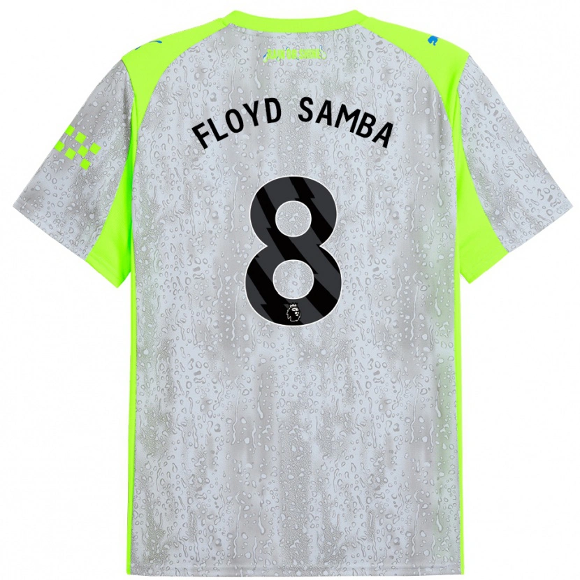 Danxen Uomo Maglia Floyd Samba #8 Grigio Giallo Kit Gara Third 2025/26 Maglietta