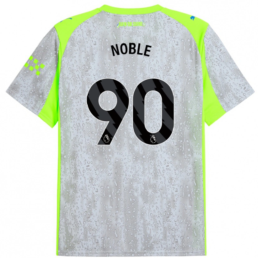 Danxen Uomo Maglia Kian Noble #90 Grigio Giallo Kit Gara Third 2025/26 Maglietta