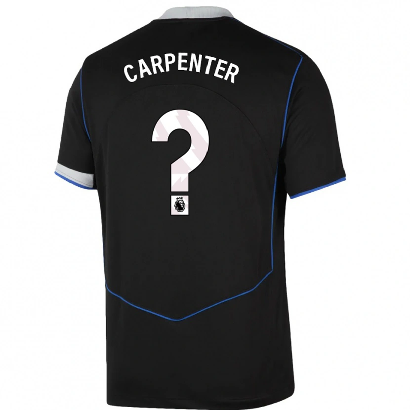 Danxen Uomo Maglia Ellie Carpenter #0 Nero Blu Argento Kit Gara Third 2025/26 Maglietta