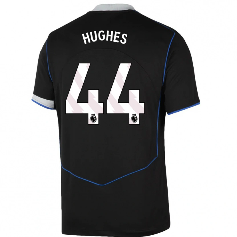 Danxen Uomo Maglia Brodi Hughes #44 Nero Blu Argento Kit Gara Third 2025/26 Maglietta