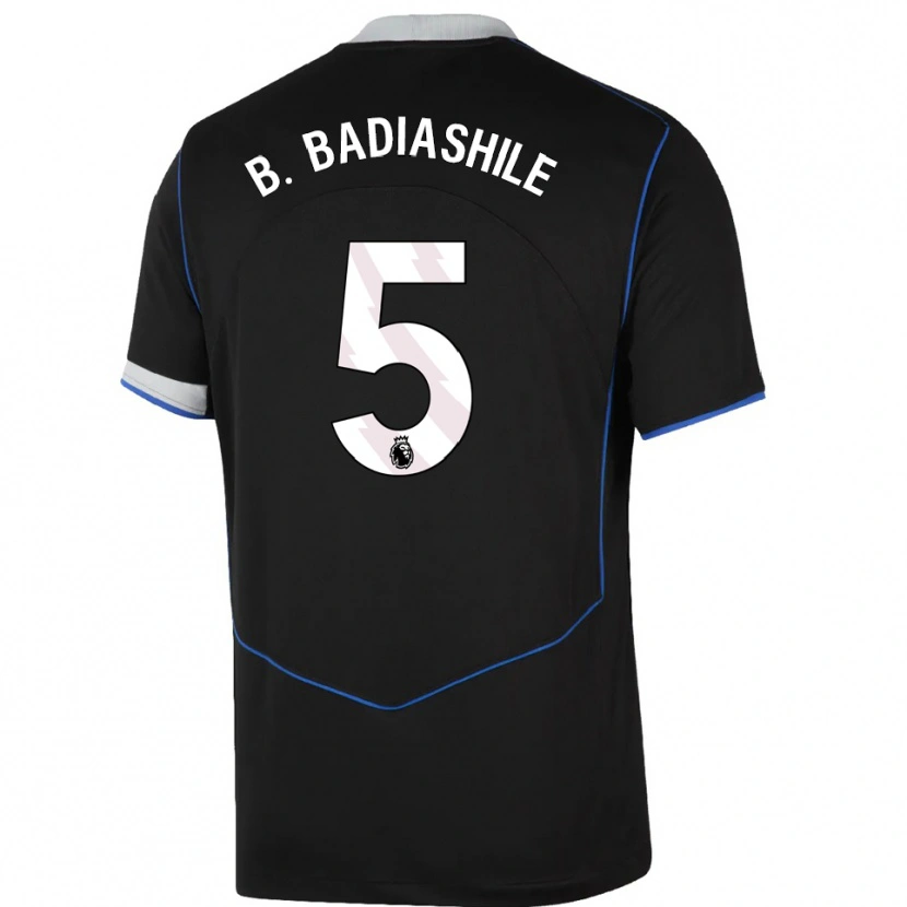 Danxen Uomo Maglia Benoît Badiashile #5 Nero Blu Argento Kit Gara Third 2025/26 Maglietta