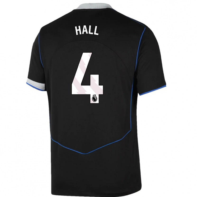 Danxen Uomo Maglia Jacob Hall #4 Nero Blu Argento Kit Gara Third 2025/26 Maglietta