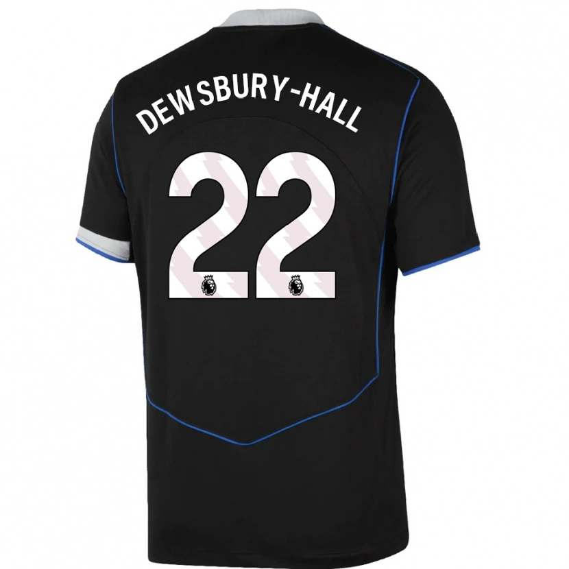Danxen Uomo Maglia Kiernan Dewsbury-Hall #22 Nero Blu Argento Kit Gara Third 2025/26 Maglietta