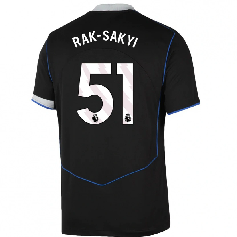 Danxen Uomo Maglia Sam Rak-Sakyi #51 Nero Blu Argento Kit Gara Third 2025/26 Maglietta