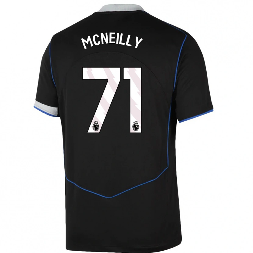 Danxen Uomo Maglia Donnell Mcneilly #71 Nero Blu Argento Kit Gara Third 2025/26 Maglietta