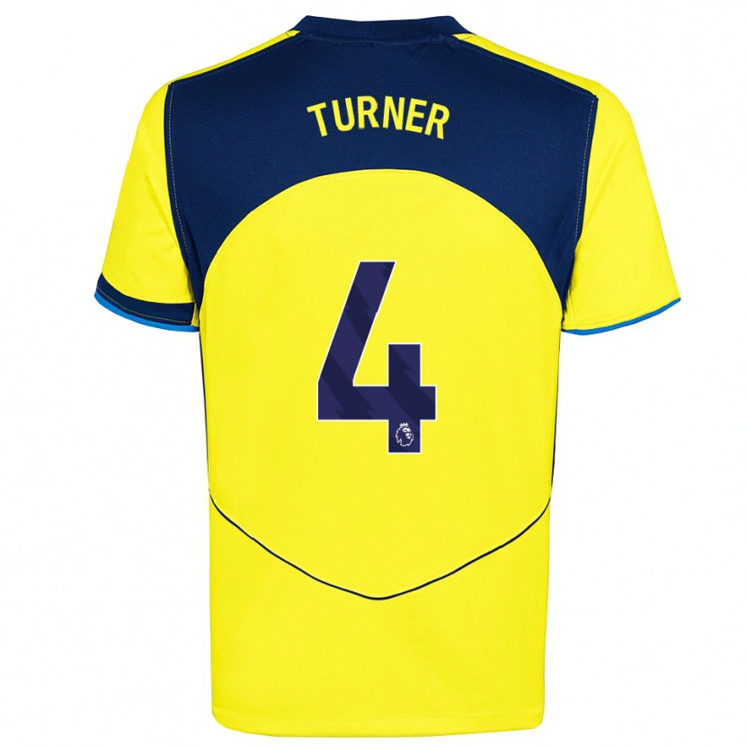 Danxen Uomo Maglia Amy Turner #4 Giallo Navy Kit Gara Third 2025/26 Maglietta