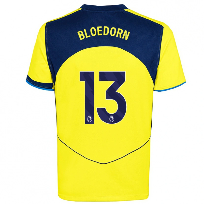 Danxen Uomo Maglia Carey Bloedorn #13 Giallo Navy Kit Gara Third 2025/26 Maglietta