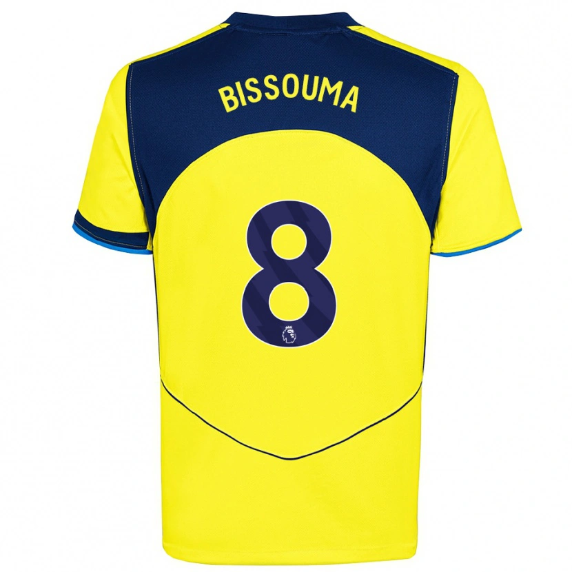 Danxen Uomo Maglia Yves Bissouma #8 Giallo Navy Kit Gara Third 2025/26 Maglietta