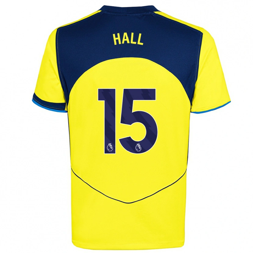 Danxen Uomo Maglia Tye Hall #15 Giallo Navy Kit Gara Third 2025/26 Maglietta