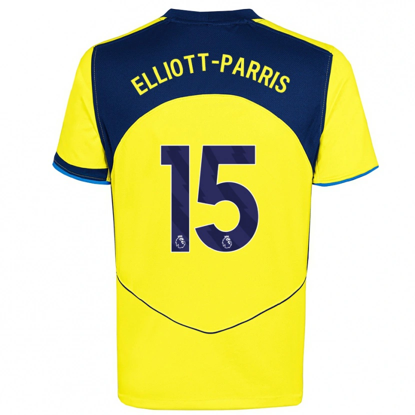 Danxen Uomo Maglia Reiss Elliott-Parris #15 Giallo Navy Kit Gara Third 2025/26 Maglietta