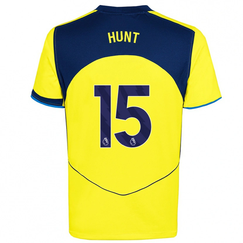 Danxen Uomo Maglia Clare Hunt #15 Giallo Navy Kit Gara Third 2025/26 Maglietta