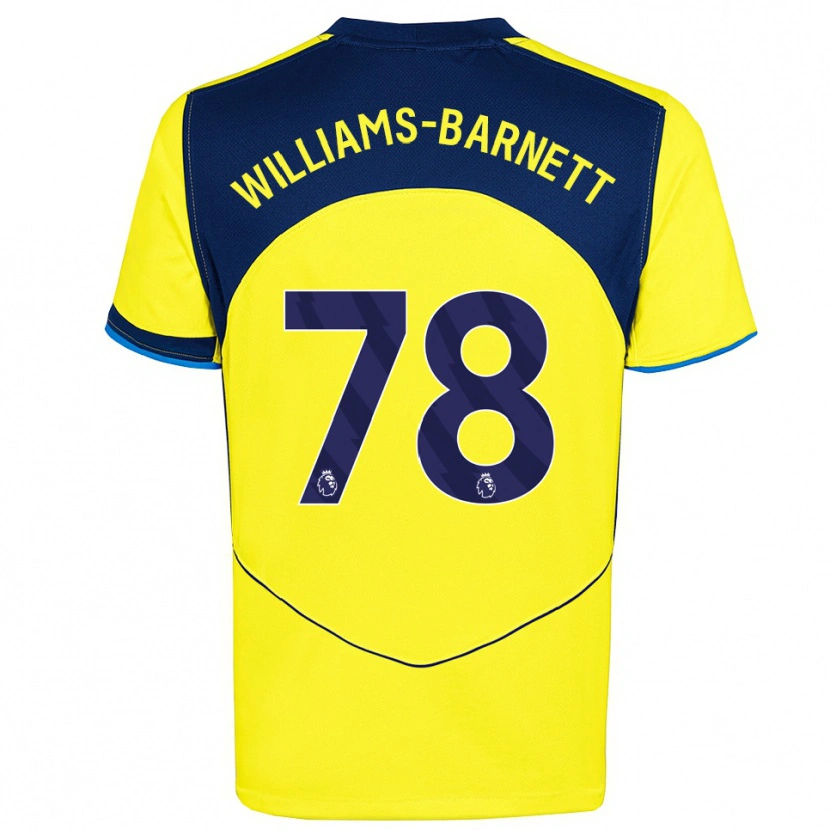 Danxen Uomo Maglia Lucá Williams-Barnett #78 Giallo Navy Kit Gara Third 2025/26 Maglietta