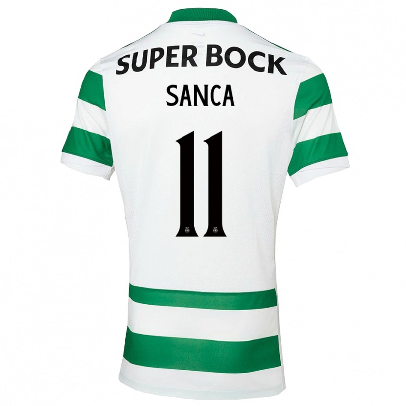 Danxen Donna Maglia Pedro Sanca #11 Verde Bianco Kit Gara Home 2025/26 Maglietta