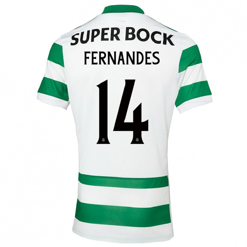 Danxen Donna Maglia Santiago Fernandes #14 Verde Bianco Kit Gara Home 2025/26 Maglietta