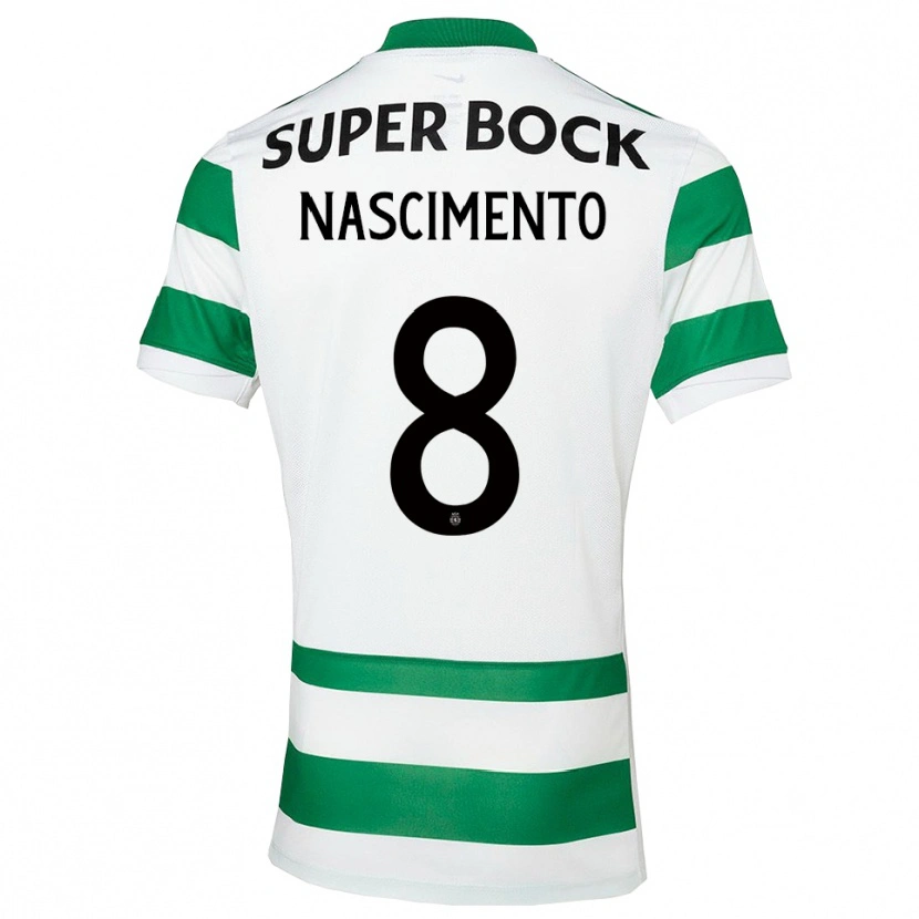 Danxen Donna Maglia Sandro Nascimento #8 Verde Bianco Kit Gara Home 2025/26 Maglietta
