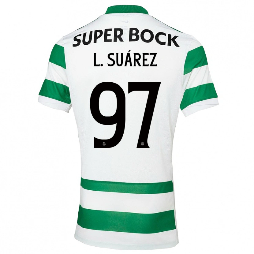 Danxen Donna Maglia Luis Suárez #97 Verde Bianco Kit Gara Home 2025/26 Maglietta