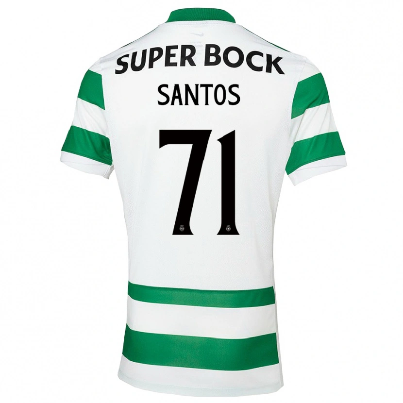 Danxen Donna Maglia Denilson Santos #71 Verde Bianco Kit Gara Home 2025/26 Maglietta