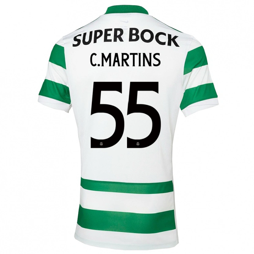 Danxen Donna Maglia Carolina Martins #55 Verde Bianco Kit Gara Home 2025/26 Maglietta