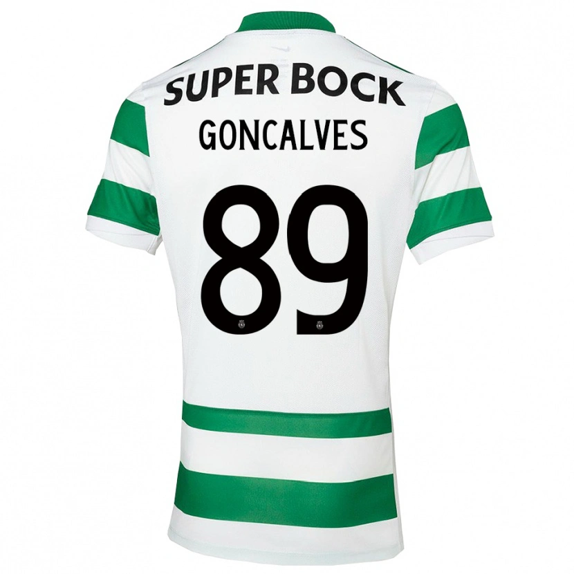 Danxen Donna Maglia Andre Goncalves #89 Verde Bianco Kit Gara Home 2025/26 Maglietta