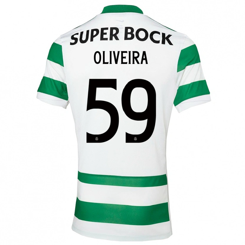 Danxen Donna Maglia Kauã Oliveira #59 Verde Bianco Kit Gara Home 2025/26 Maglietta